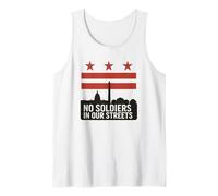 No Hay Soldados en Nuestras Calles Protesta de la Bandera de Washington DC Camiseta sin Mangas