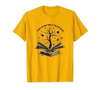 No Hay Tal Cosa como demasiados Libros Leyendo Arte Camiseta, Hombre, Dorado Brillante, L