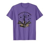 No Hay Tal Cosa como demasiados Libros Leyendo Arte Camiseta, Hombre, Morado Jaspeado, L