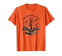 No Hay Tal Cosa como demasiados Libros Leyendo Arte Camiseta, Hombre, Naranja, XL