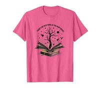 No Hay Tal Cosa como demasiados Libros Leyendo Arte Camiseta, Hombre, Rosa Jaspeado, XL