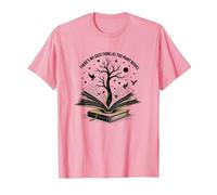 No Hay Tal Cosa como demasiados Libros Leyendo Arte Camiseta, Hombre, Rosado, M