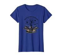 No Hay Tal Cosa como demasiados Libros Leyendo Arte Camiseta, Mujer, Azul Real, XXL