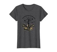 No Hay Tal Cosa como demasiados Libros Leyendo Arte Camiseta, Mujer, Jaspeado Oscuro, XS