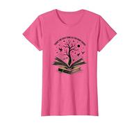 No Hay Tal Cosa como demasiados Libros Leyendo Arte Camiseta, Mujer, Rosa Jaspeado, S