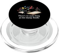 No Hay Tal Cosa como demasiados Libros Libro de Gato Floral PopSockets PopGrip para MagSafe
