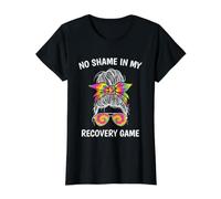 No Hay vergüenza en mi Juego de recuperación Sobriedad Camiseta gráfica económica, Mujer, Negro, S