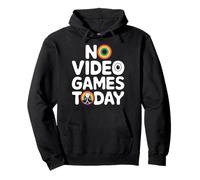 No hay videojuegos hoy Funny Gamer Rainbow Sad Stick Man Sudadera con Capucha