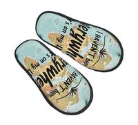 No he estado en todas partes, pero está en mi lista. Zapatillas con estampado para mujer, zapatos de casa con suela afelpada, pantuflas para interior y exterior.