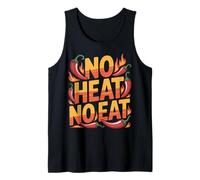 No Heat No Eat Desafío Amante del Chile Picante - Camiseta sin Mangas