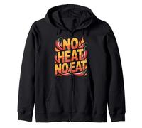 No Heat No Eat Desafío Amante del Chile Picante - Sudadera con Capucha