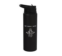 No hoy Satanás Jesús Halo Ilustración Minimalista Cristiano Stainless Steel Insulated Water Bottle