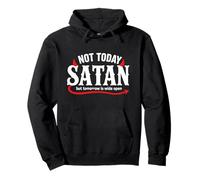 No Hoy Satanás Pero Mañana Divertido Desquiciado Gen Z Meme Y2K Sudadera con Capucha