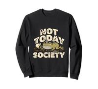 No Hoy Sociedad Cansada Rana Graciosa Sarcasmo Sudadera