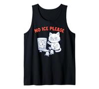 No Ice Please Funny Cat Meme Cold Humor Political Protest Camiseta sin Mangas