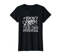 No Ignore su Propia Cita de inspiración potencial Camiseta gráfica económica, Mujer, Negro, L
