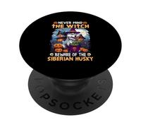 No Importa a la Bruja Ten Cuidado con el Husky Siberiano PopSockets PopGrip Adhesivo