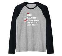No Importa, compraré mis propias Cosas, Divertido Papá Noel de Navidad Camiseta Manga Raglan