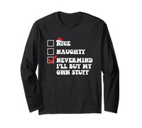 No Importa, compraré mis propias Cosas, Divertido Papá Noel de Navidad Manga Larga