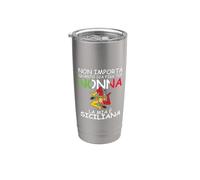 No importa Quanto Sia Figa Tua Nonna La Mia È Siciliana Vaso térmico de acero inoxidable de doble pared