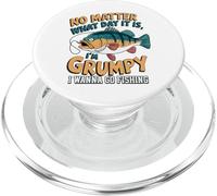 NO Importa QUÉ DÍA Sea, Estoy DE Mal Humor, Quiero IR A Pescar PopSockets PopGrip para MagSafe