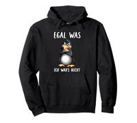 No Importa qué Texto en alemán Ich War's Nicht Genervter Penguin Sudadera con Capucha