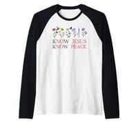 No Jesus No Peace Christian Be Still & Know Jesus Know Peace Camiseta Manga Raglan