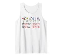 No Jesus No Peace Christian Be Still & Know Jesus Know Peace Camiseta sin Mangas