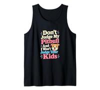 No juzgues a mi Amante de Las Patas de mi Perro Pitbull Camiseta sin Mangas