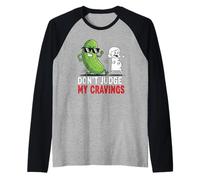 No juzgues mis antojos Embarazo Divertido Camiseta Manga Raglan