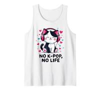 No K-pop No Life Sweet Cat Música Coreana Corea Del Sur Camiseta sin Mangas