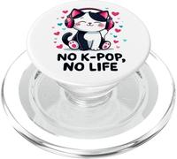 No K-pop No Life Sweet Cat Música Coreana Corea Del Sur PopSockets PopGrip para MagSafe