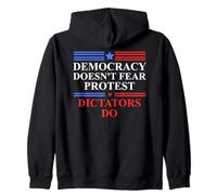No Kings America Democracy Doesn'T Fear Protest Dictators Do Sudadera con Capucha