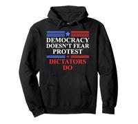 No Kings America Democracy Doesn'T Fear Protest Dictators Do Sudadera con Capucha