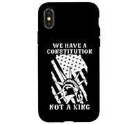 No Kings America We Have a Constitution Not a King Protest Carcasa para iPhone X/XS