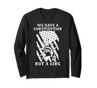 No Kings America We Have a Constitution Not a King Protest Manga Larga