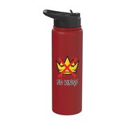 No Kings Anti Crown Graffiti Street Style Stainless Steel Insulated Water Bottle