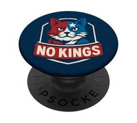 No Kings Cat Patriotic Democracy PopSockets PopGrip Adhesivo