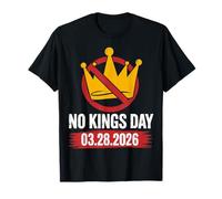 No Kings Day March 28 2026 Anti Monarchy Crown Protest Camiseta