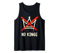 No Kings Day Protest Movement, Crown with Red X Crossed Out Camiseta sin Mangas