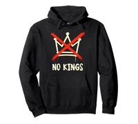 No Kings Day Protest Movement, Crown with Red X Crossed Out Sudadera con Capucha