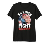 No Kings Fight Oligarchy Camiseta Premium