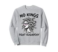 no Kings Fight Oligarchy Medusa Feminista Patriota Bandera de Estados Unidos Sudadera
