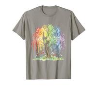 No Kings In America Arco Iris Acuarela Árbol Art LGBTQ Camiseta