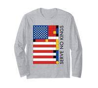 No Kings In America Art - Bandera Abstracta Moderna Manga Larga