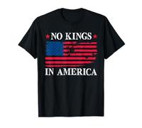No Kings In America Bandera de Estados Unidos Diseño de democracia Camiseta
