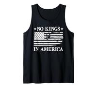 No Kings In America Bandera de Estados Unidos Diseño de democracia Camiseta sin Mangas