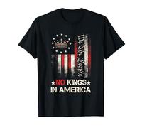 No Kings In America Bandera política vintage de Estados Unidos We The People Camiseta
