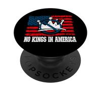 No Kings In America - Corona de Bandera de Estados Unidos PopSockets PopGrip Adhesivo