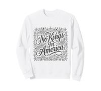 No Kings In America Estrellas Florales Dibujado A Mano Americana Sudadera